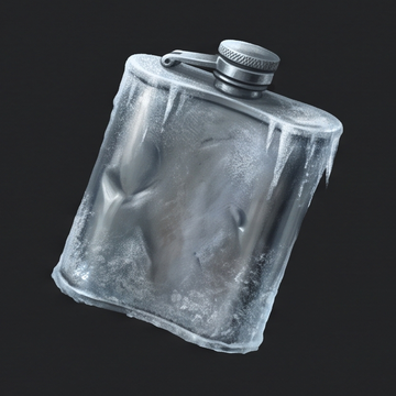 Flask of meltwater